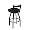 Holland Bar Stool Co 30" Low Back Swivel Bar Stool, Black Wrinkle, Canter Espresso Seat 82130BW003 - alternate 2